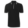 Classic Contrast Polo Black White